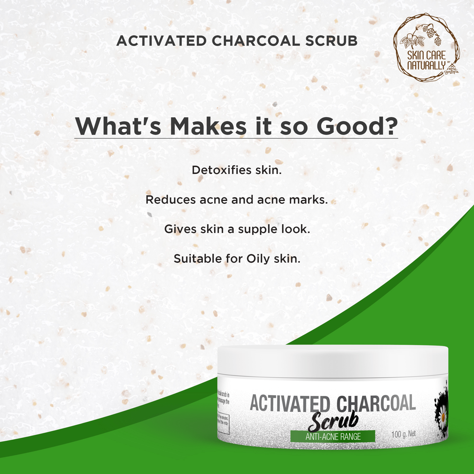 4 ANTI ACNE ACTIVATED CHARCOAL SCRUB